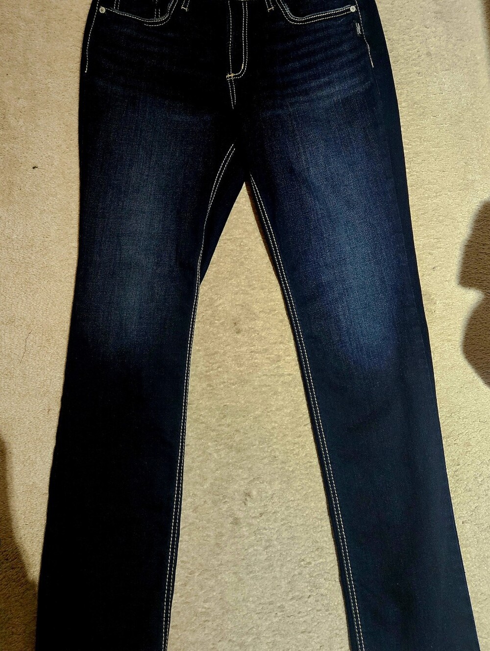 Silver Jeans Dark Wash Bootcut Jeans with Signature Contrast Stitching W31/L31